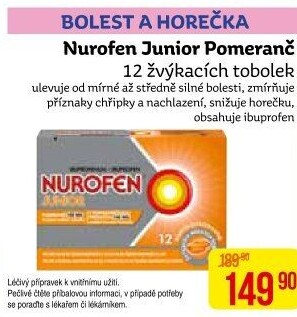 Žvýkací tobolky Nurofen Junior