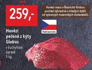 Hovězí pečeně z kýty Globus