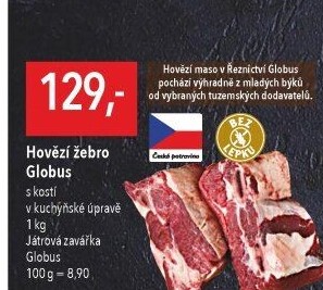 Hovězí žebra s kostí Globus