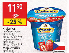 Jogurt smetanový ochucený Krajanka