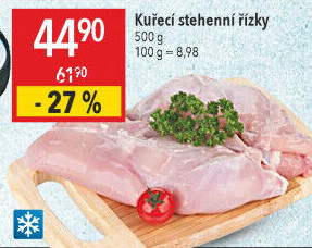 Kuřecí stehenní řízky mražené