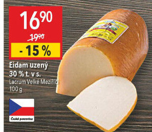 Sýr Eidam uzený 30% Lacrum