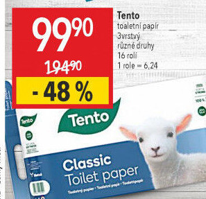 Toaletní papír 3vrstvý Tento
