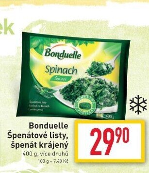 Listy špenátové mražené Bonduelle