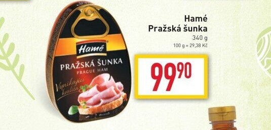Pražská šunka Hamé Vynikající kvalita