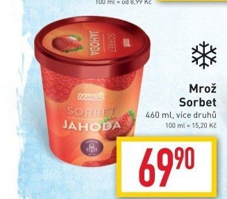 Sorbet v kelímku Mrož Prima