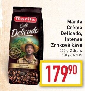 Zrnková káva Crema Delicado Marila