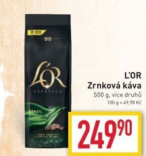 Zrnkové kávy L'