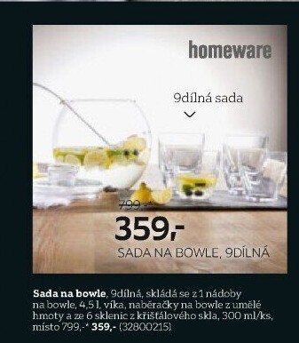 SADA NA BOWLE NEBO PUNČ
