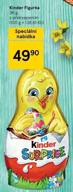 Čokoládová figurka s překvapením velikonoční Kinder Surprise