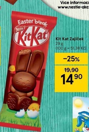 Čokoládový zajíc Kit Kat
