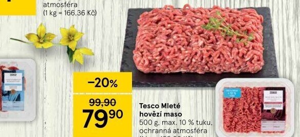 Hovězí mleté maso Tesco