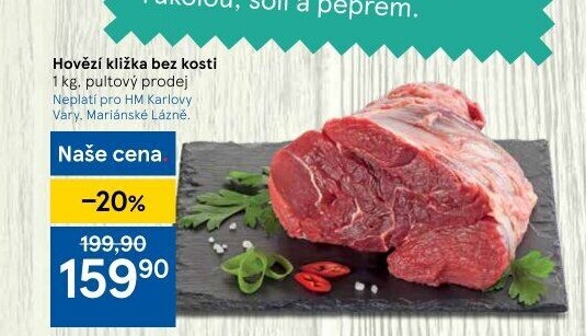 Hovězí přední bez kosti - kližka