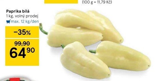 Paprika bílá