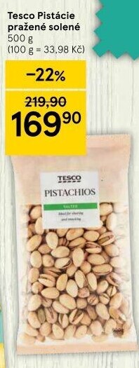 Pražené pistácie Tesco