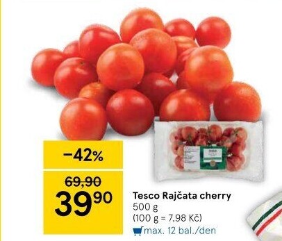 Rajčata cherry Tesco