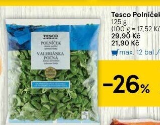 Salát polníček Tesco