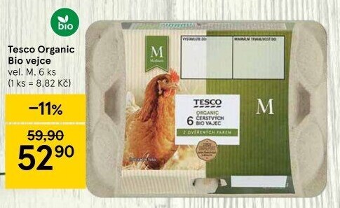 Vejce M Tesco Organic