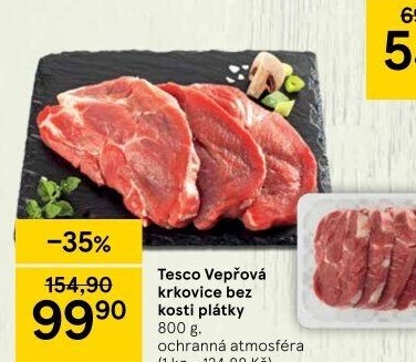 Vepřová krkovice bez kosti Tesco