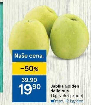 Jablka Golden Delicious