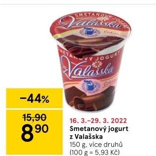 Jogurt smetanový ochucený z Valašska Mlékárna Valašské Meziříčí