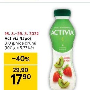 Jogurtový nápoj Activia Danone