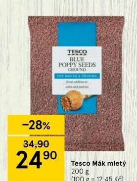 Mák modrý mletý Tesco