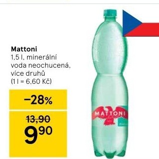 Přírodní voda Mattoni
