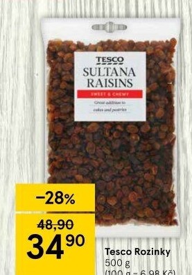 Rozinky Tesco