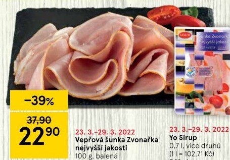 Šunka Zvonařka nejvyšší jakosti LE&amp