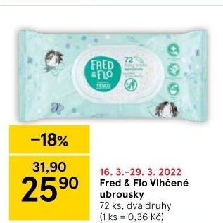 Vlhčené ubrousky Fred&amp