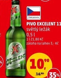 Pivo světlý ležák 11° Excelent