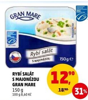 Rybí salát s majonézou Gran Mare