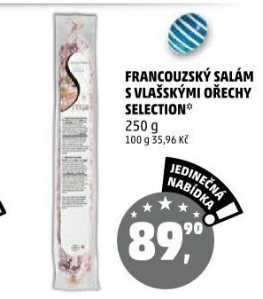 Salám francouzský s vlašskými ořechy Selection