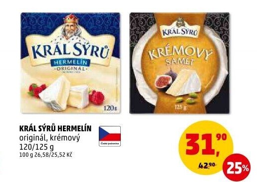 Sýr Hermelín Král sýrů
