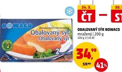 Sýr obalovaný mražený Nowaco