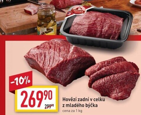Hovězí zadní bez kosti Vocílka