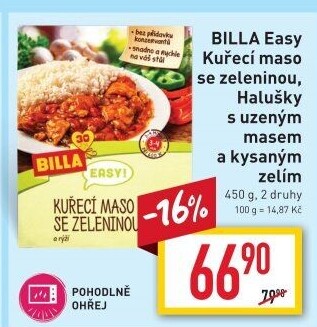 Kuřecí maso se zeleninou a rýží Easy Billa