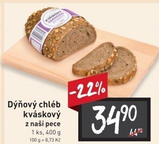 Kváskový dýňový chléb
