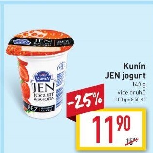 Ochucený Jen jogurt Kunín