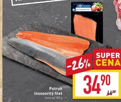 Pstruh lososovitý filet Nowaco