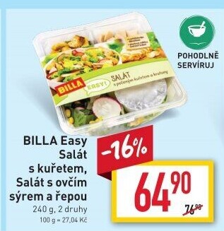 Salát s kuřetem Easy Billa