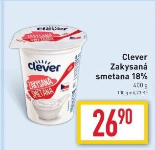 Smetana zakysaná 18% Clever