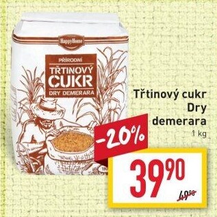 Třtinový cukr Dry Demerara HappyHome