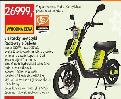 Elektrický motocykl Racceway E-Babeta