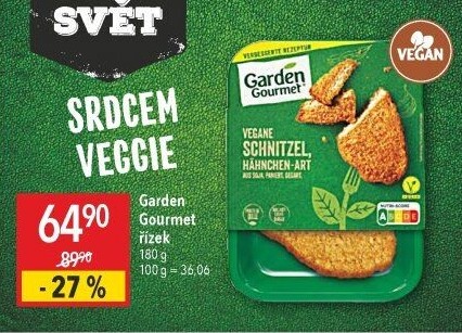 Řízek vegetariánský Veggie Garden Gourmet