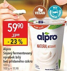 Sójový bílý jogurt Alpro