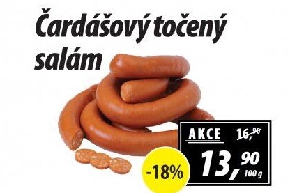 Salám čardášový točený