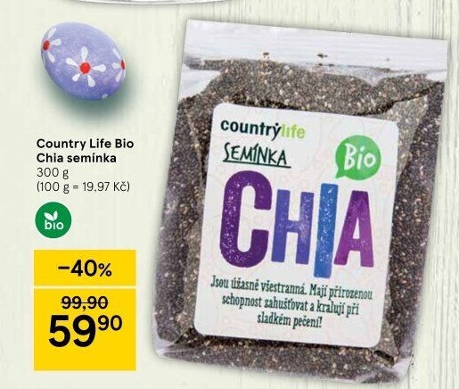 Chia semínka bio Country Life