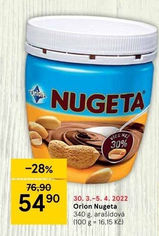 Čokokrém arašídový Nugeta Orion